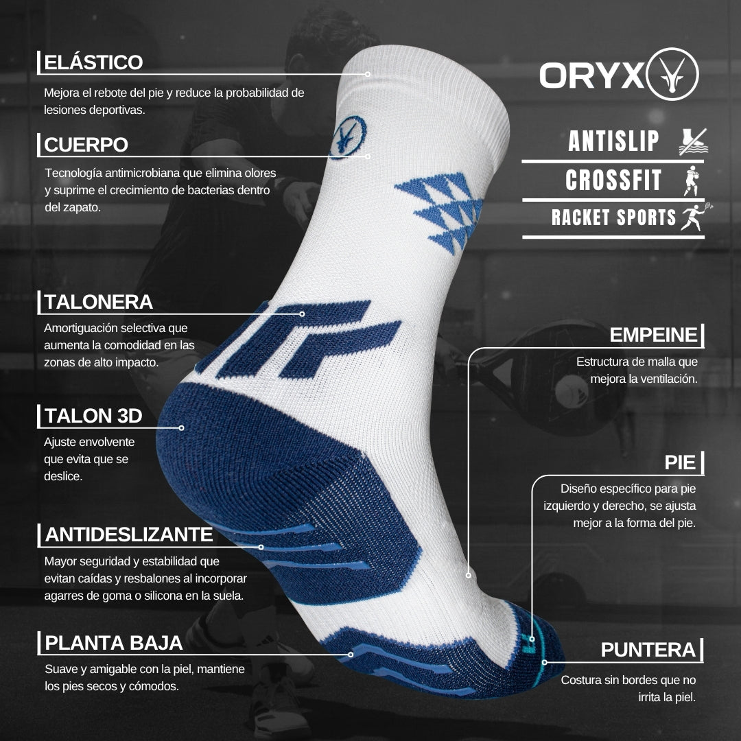 Calcetín Antislip / Crossfit / Racket Sports Azul