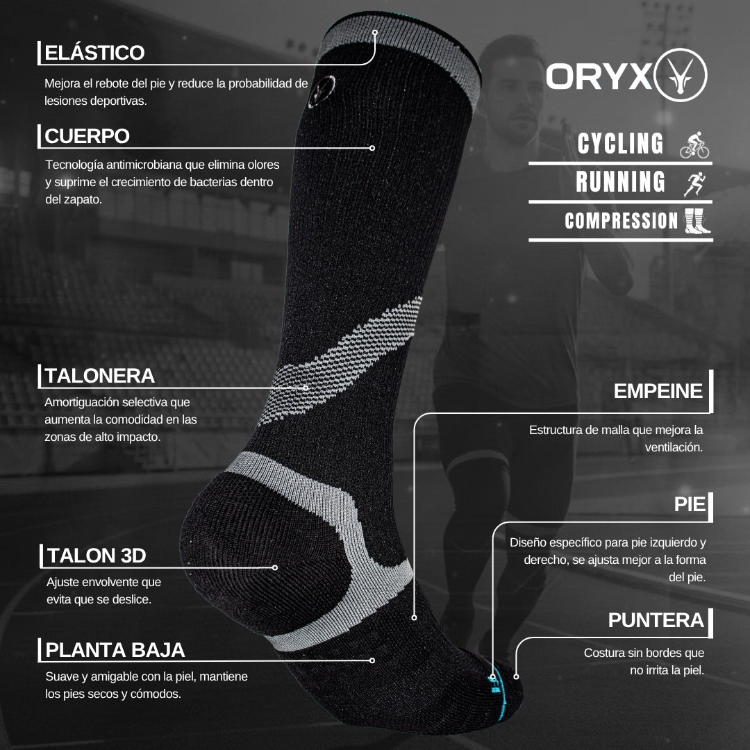 Calcetín Cycling / Running / Compression Negro