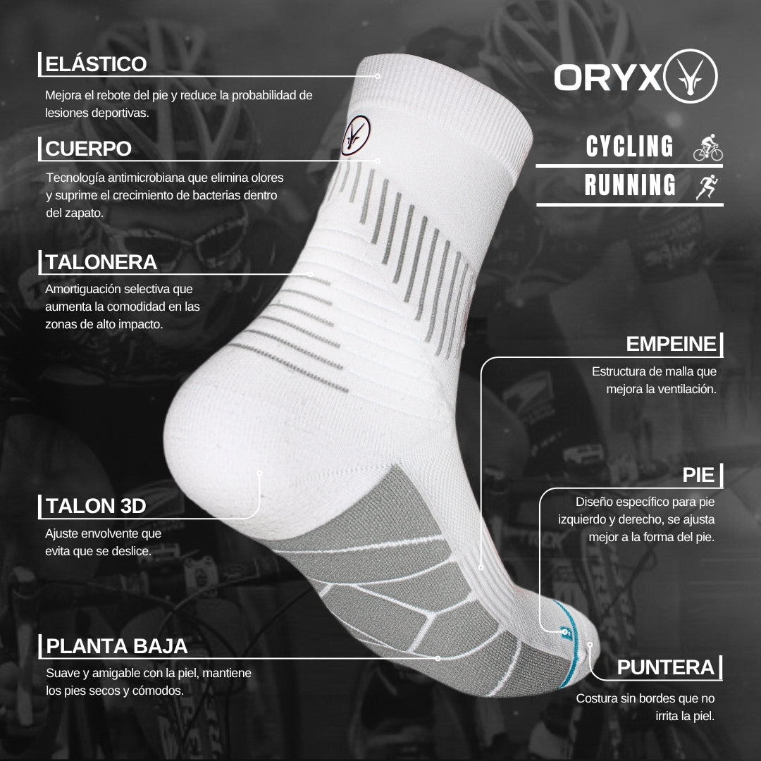 Calcetín Cycling / Running Blanco