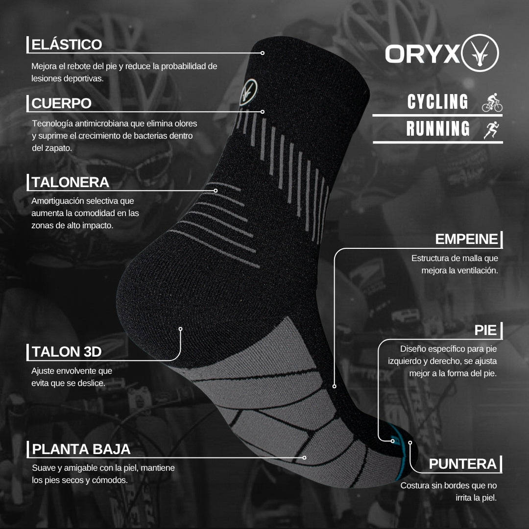 Calcetín Cycling / Running Negro