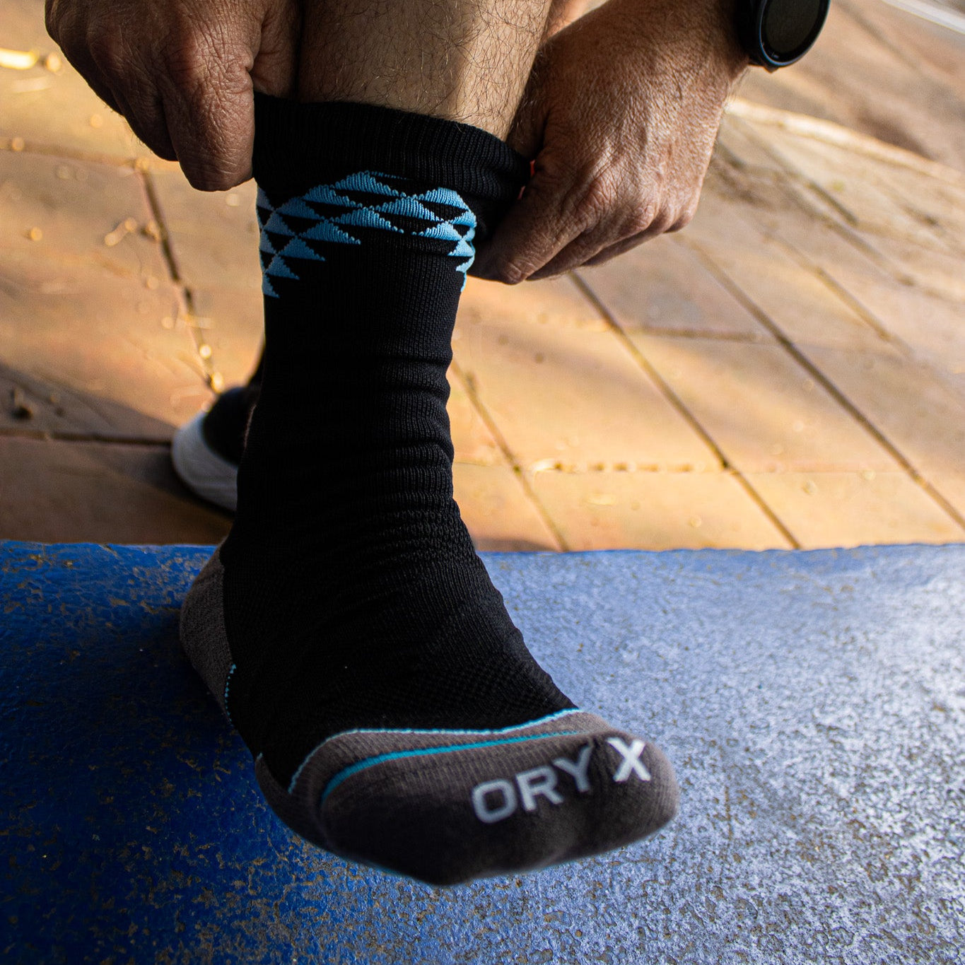 Calcetín Antislip / Crossfit / Racket Sports Negro